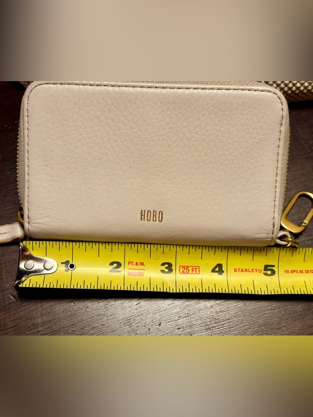 HOBO Move Clip Wallet Stone Pebbled Leather with Wanderlust Lining - Picture 7 of 8